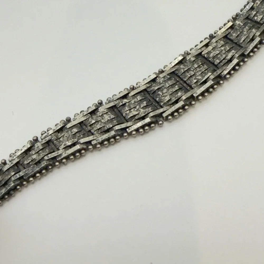Vintage Sterling Silver 925 Italian Riccio Link Chunky Choker Necklace 16
